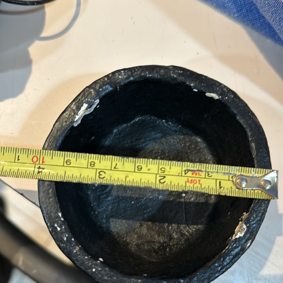 Vintage Black Cat Paper Mache Candy Box. Folk Art. 7 1/2” tall & 4” round. - Picture 13 of 14